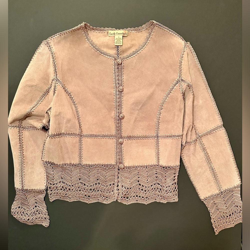 Scully leather and crochet western blazer - Picture 2 of 8